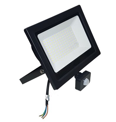 LED Lamp straler 100W Bouwlamp Floodlight Bewegingssensor IP-65 A+