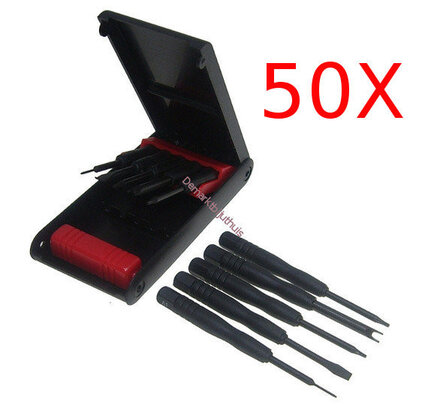 50x 5 Delige toolset voor mobiele telefoons en accessoires.