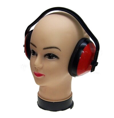 Gehoor bescherming verstelbaar hoofdbeugel gehoorbeschermer CE Keur rood zwart