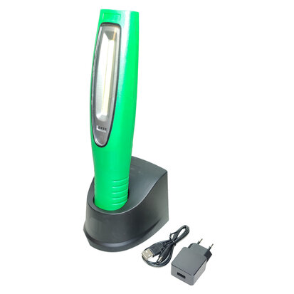 Looplamp oplaadbaar 420 Lumen werklamp bouwlamp Li-ion accu 4400mah + Docking station lader