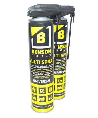 2x Multi Spray Spuitbus Universeel 300 ml 2 way smeert reiniging onderhoud bescherming