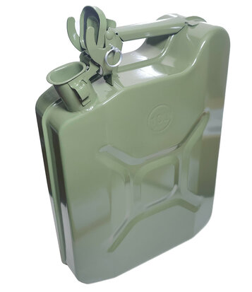 Metalen Jerrycan 10 Liter metaal geschikt voor benzine, diesel, brandstof