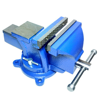 Bankschroef 360° draaibaar met aambeeld werkbank schroef 125mm stalen kaken 