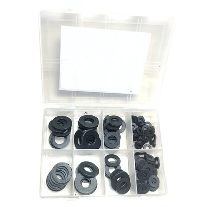 Rubber Sluitringen Set afdichtringen pakking 120-delig – Diverse Maten – In Opbergdoos – Voor Kranen, Auto, Sanitair & Kluswerk