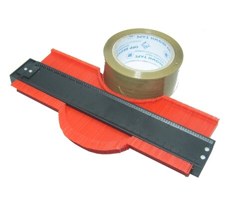 Profielmeter profielkam profiel mal meter 25cm ROOD