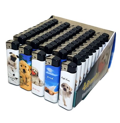 50 X Aansteker Honden Pups print klik navulbaar afbeeldingen 