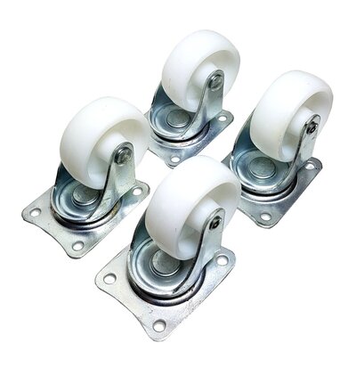 Zwenkwieltjes set 4 stuks 50mm 5cm zwenkwiel universeel bruikbaar voor div doeleinden 35Kg