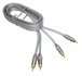 Tulp / RCA / cinch OFC kabel met metalen stekkers en 24K vergulde contacten 1,5 m_