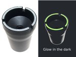 Asbak-Ashtray-zelfdovend-met-Glow-in-the-dark-rand-op-deksel-zwart-geschikt-voor-buiten