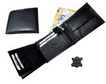 Heren-Zwart-Leren-Portemonnee-met-16-vakjes-voor-pasjes-kleingeld-briefgeld-12.5-x-9.5-x-3-cm-Leer